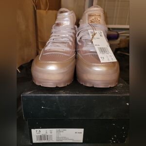 Reebok Gold Sneakers with Chunky Sole and Trendy Design